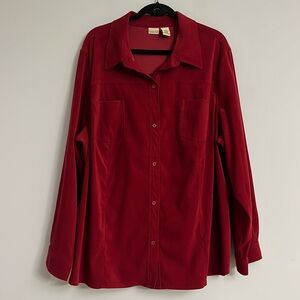5/$15 Linden hill velvet-look long sleeve. Size 3X.
